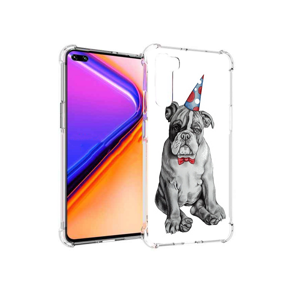 

Чехол MyPads Tocco для OnePlus Nord праздничный щенок (PT227045.136.554), Прозрачный, Tocco