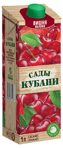 

Нектар Сады Кубани яблоко-вишня 1 л