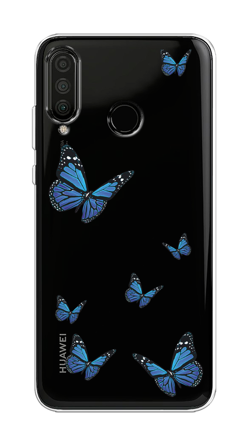 

Чехол на Huawei P30 Lite/Honor 20S/20 Lite 2020 "Blue butterflies", 67950-1