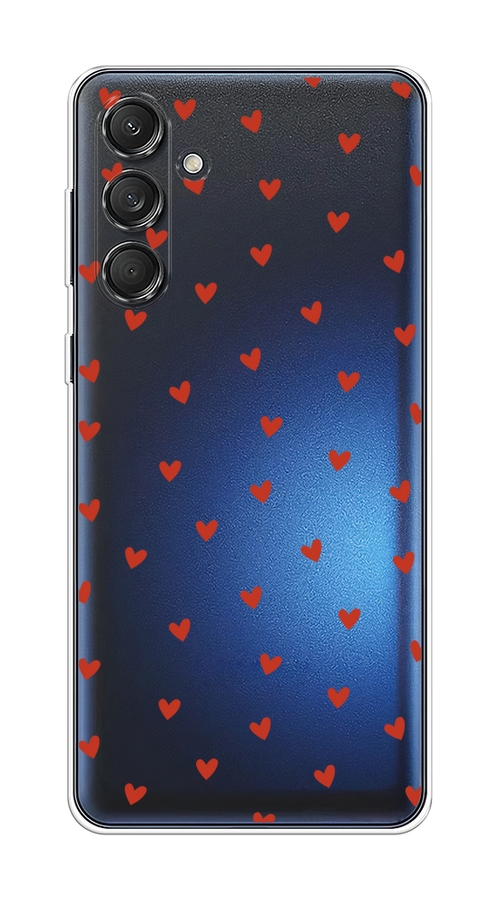 

Чехол на Samsung Galaxy M55 "Red hearts", Красный;прозрачный, 2109650-1