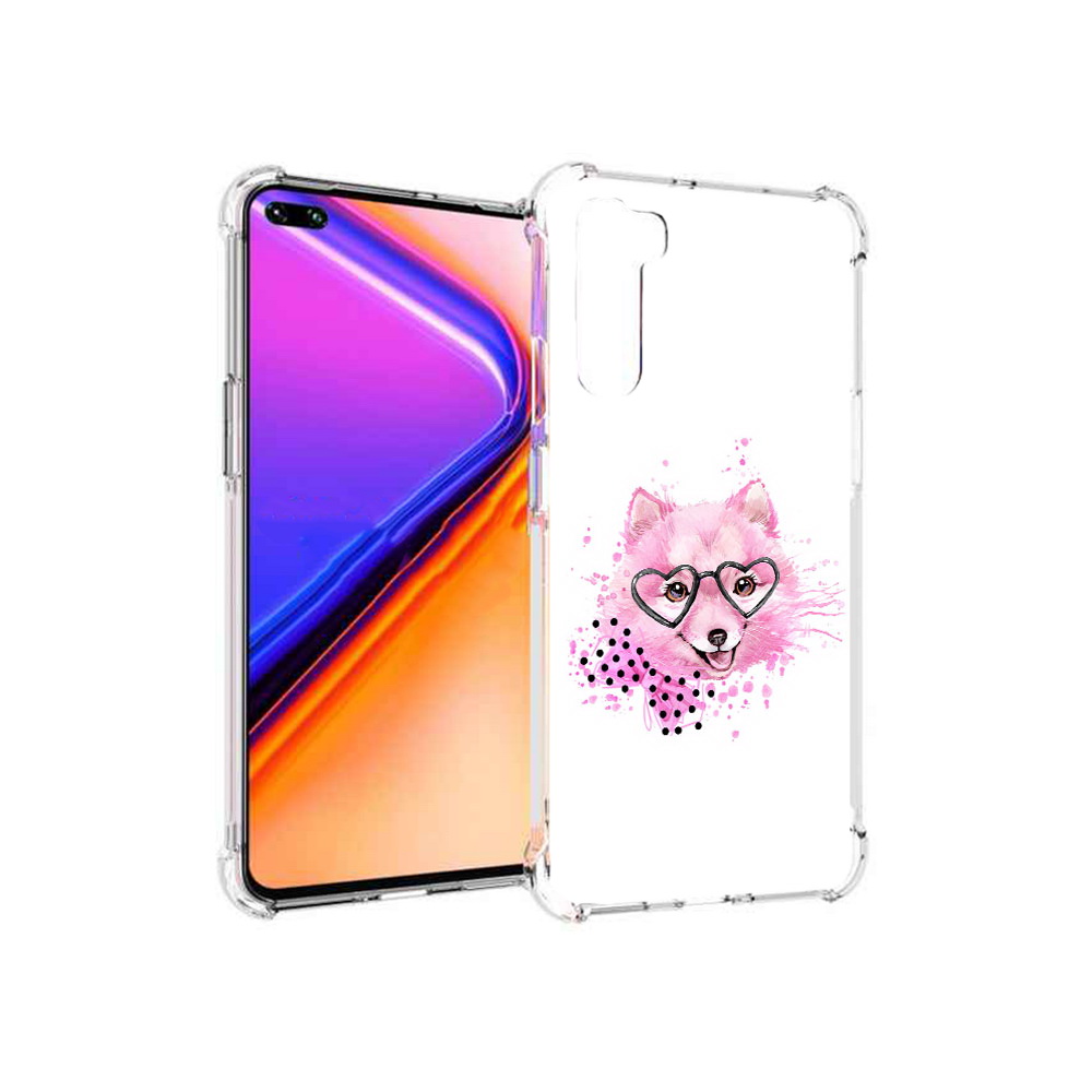 

Чехол MyPads Tocco для OnePlus Nord розовый волченок (PT227045.136.585), Прозрачный, Tocco