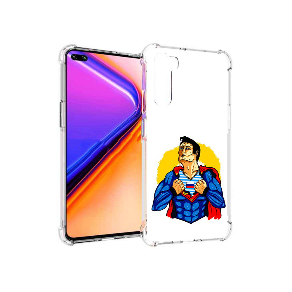 

Чехол MyPads Tocco для OnePlus Nord русский супермен (PT227045.136.591), Прозрачный, Tocco