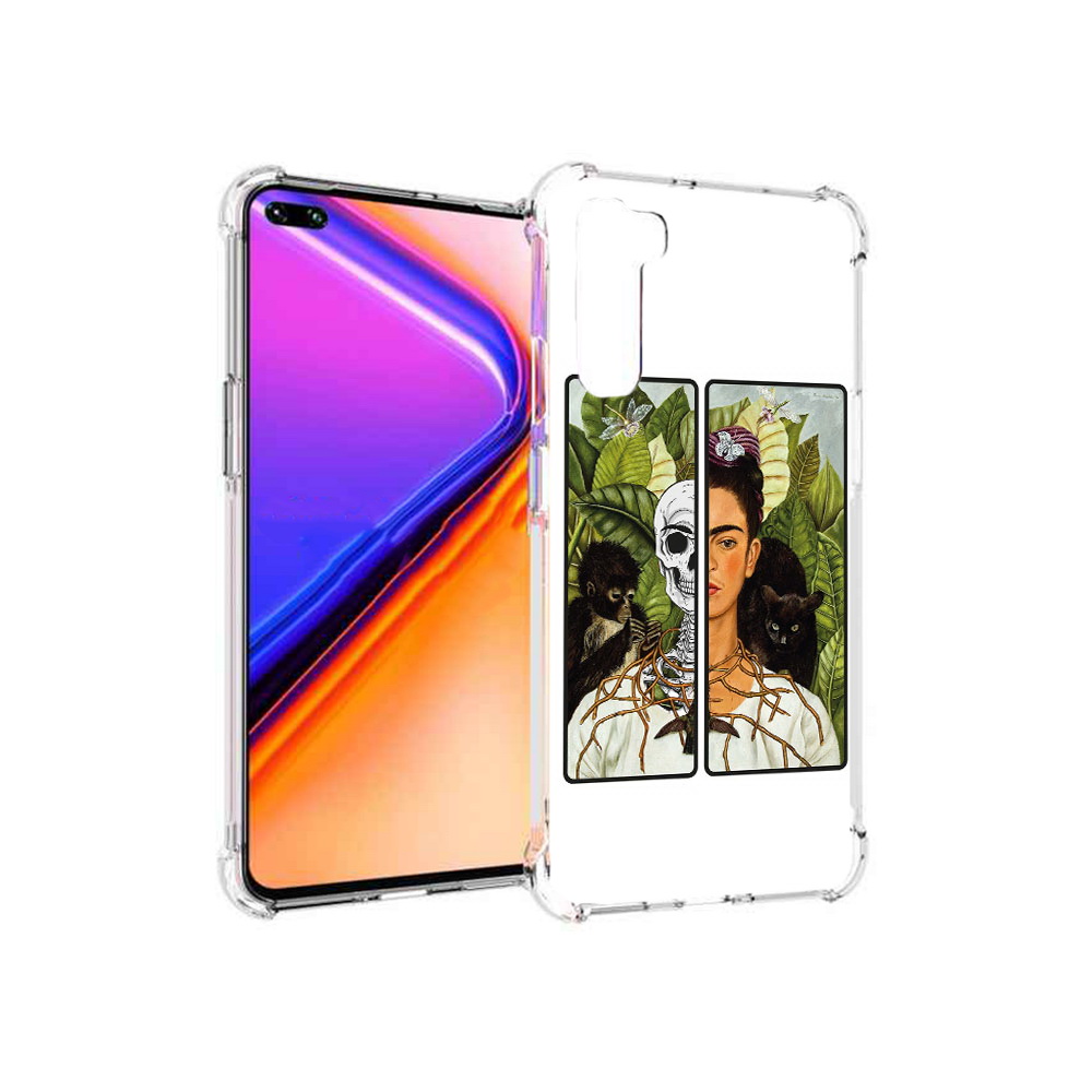 

Чехол MyPads Tocco для OnePlus Nord сдвоенная картинка девушка скелет (PT227045.136.595), Прозрачный, Tocco