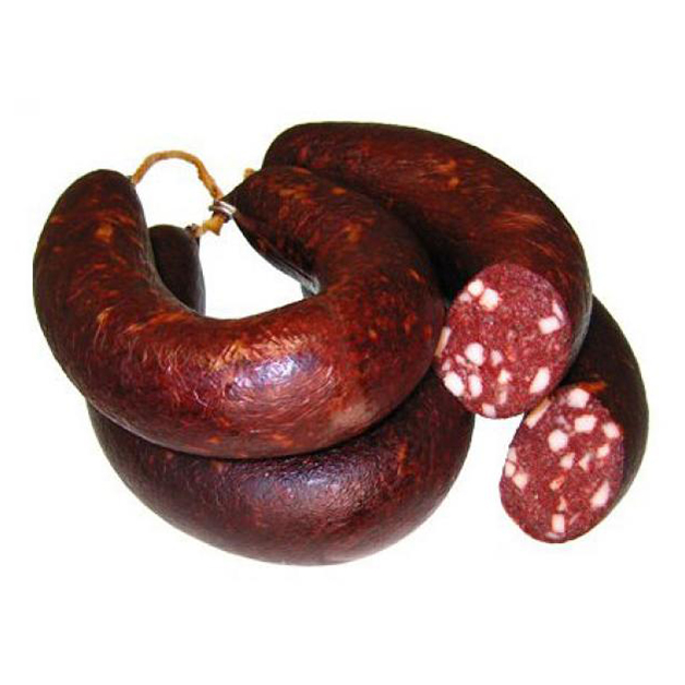 

Колбаса Мясомолл Кровяная с ветчиной полукопченая +-1 кг