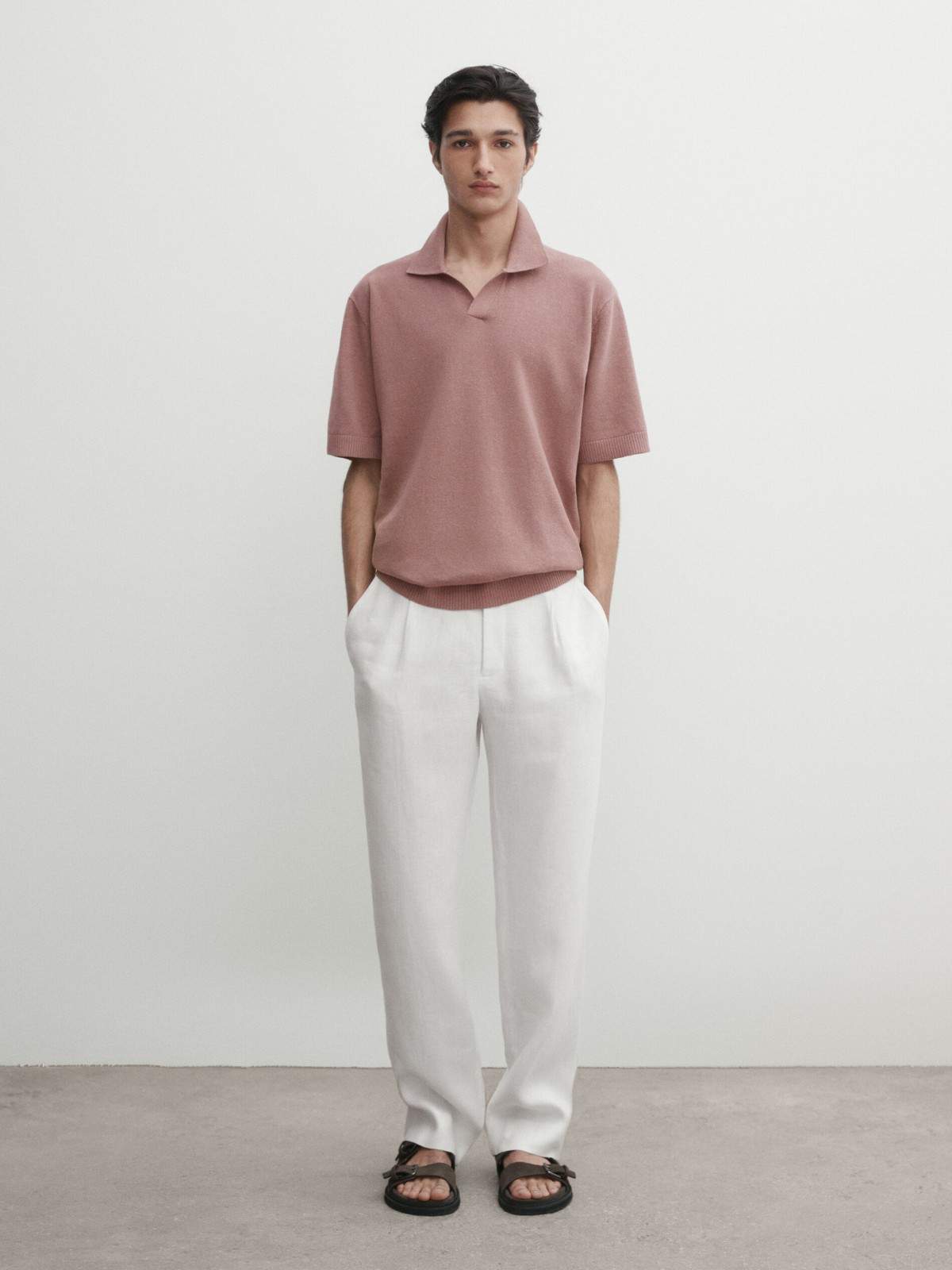 

Рубашка мужская Massimo Dutti 0916/349-I2024 розовая L, Розовый, 0916/349-I2024