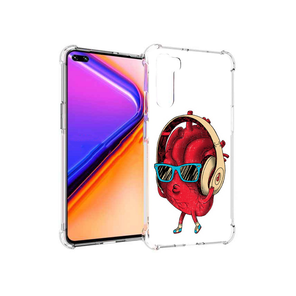 

Чехол MyPads Tocco для OnePlus Nord слушай сердце (PT227045.136.609), Прозрачный, Tocco