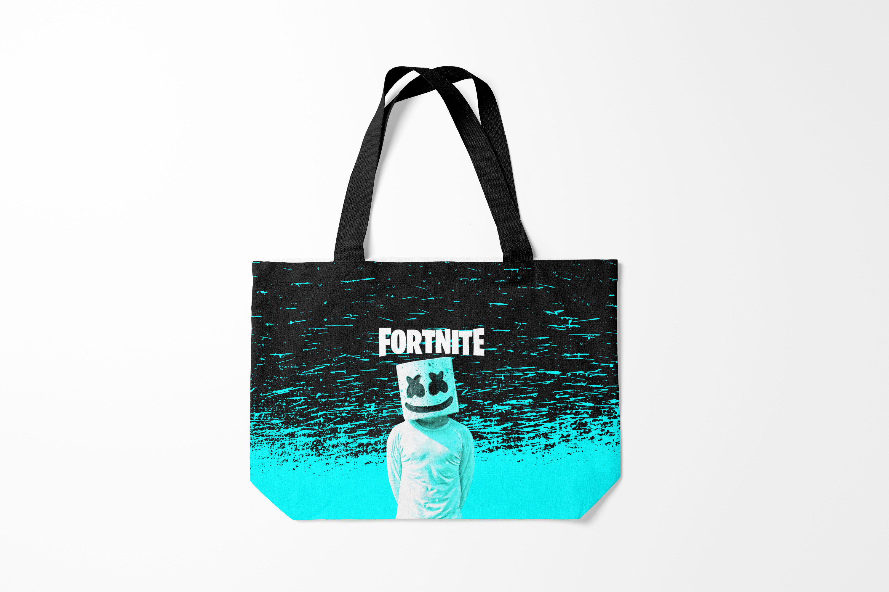 

Сумка шoппер унисекс Burnettie Fortnite Marshmello., черный; бирюзовый, Fortnite Marshmello.