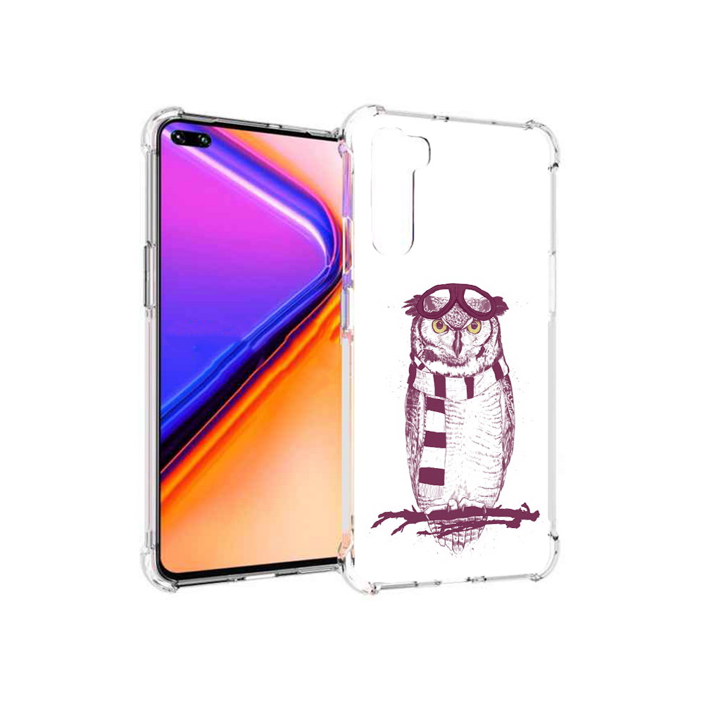 

Чехол MyPads Tocco для OnePlus Nord сова-летчик (PT227045.136.612), Прозрачный, Tocco