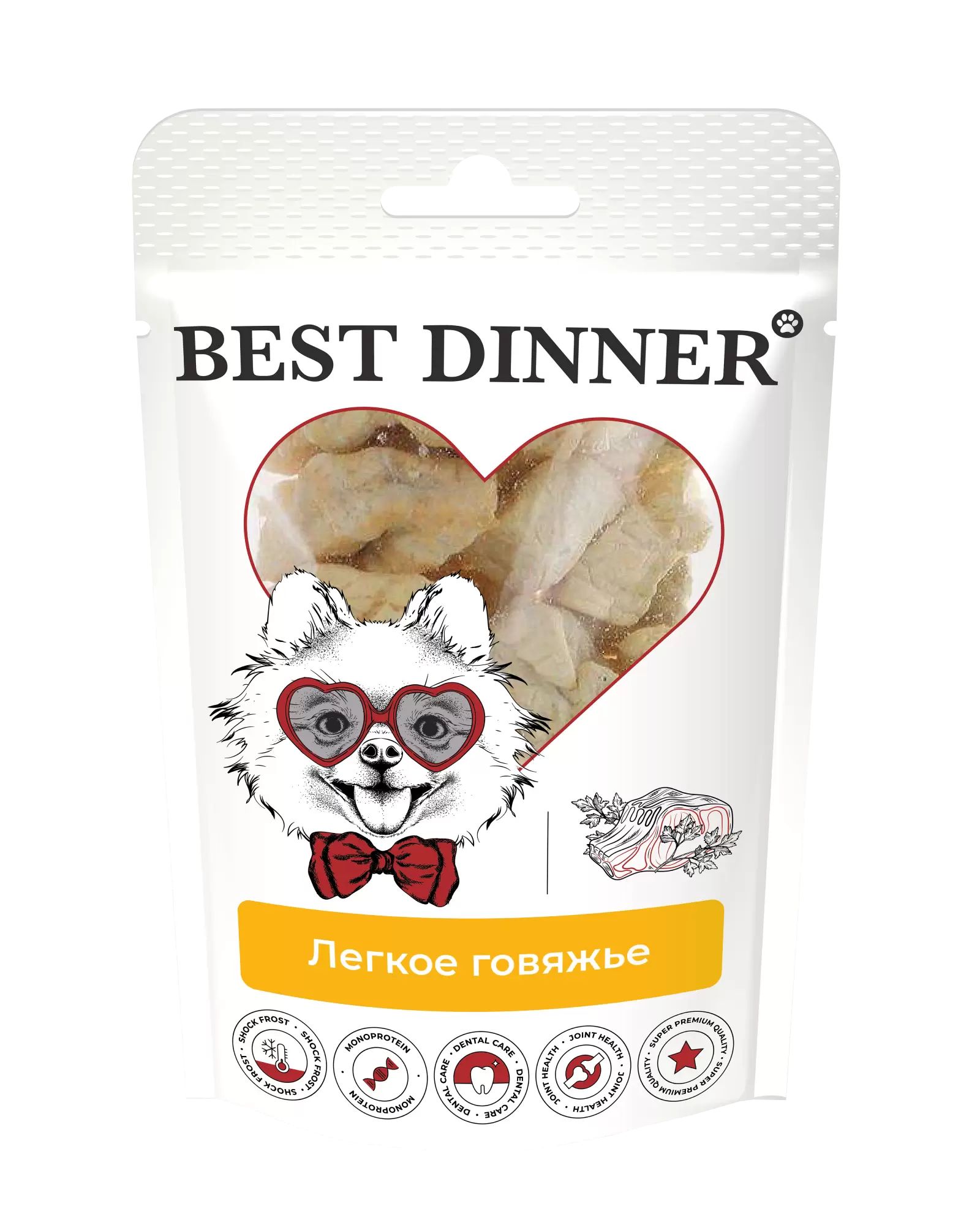 

Лакомство для собак Best Dinner Freeze Dry легкое говяжье, 55 г