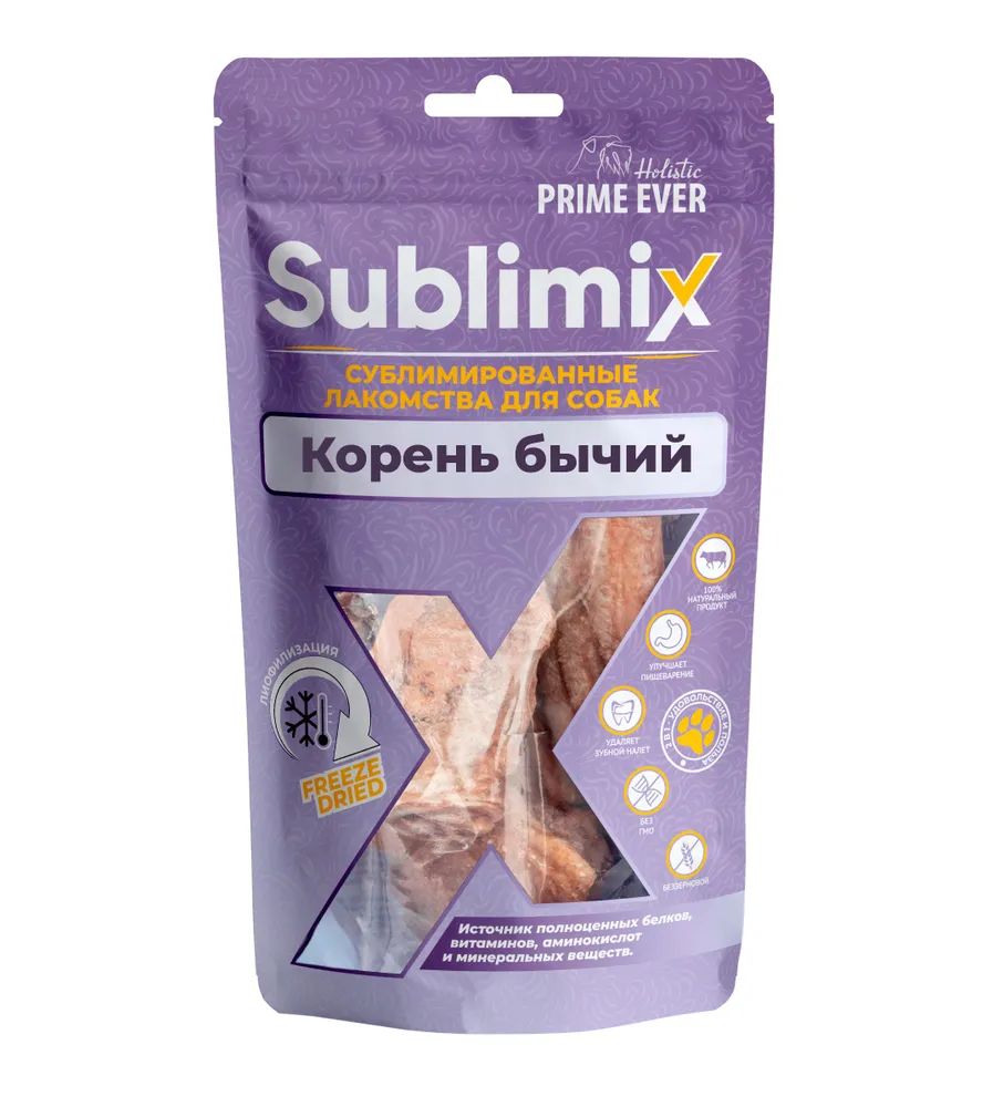 Лакомство для собак Prime Ever Sublimix бычий корень 65 г 687₽