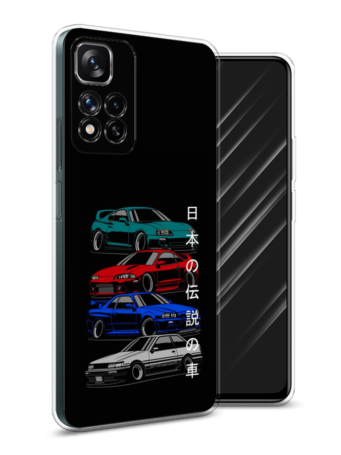 

Чехол Awog на Xiaomi Redmi Note 11 Pro Plus 5G "JDM Legend cars", Разноцветный, 312150-5