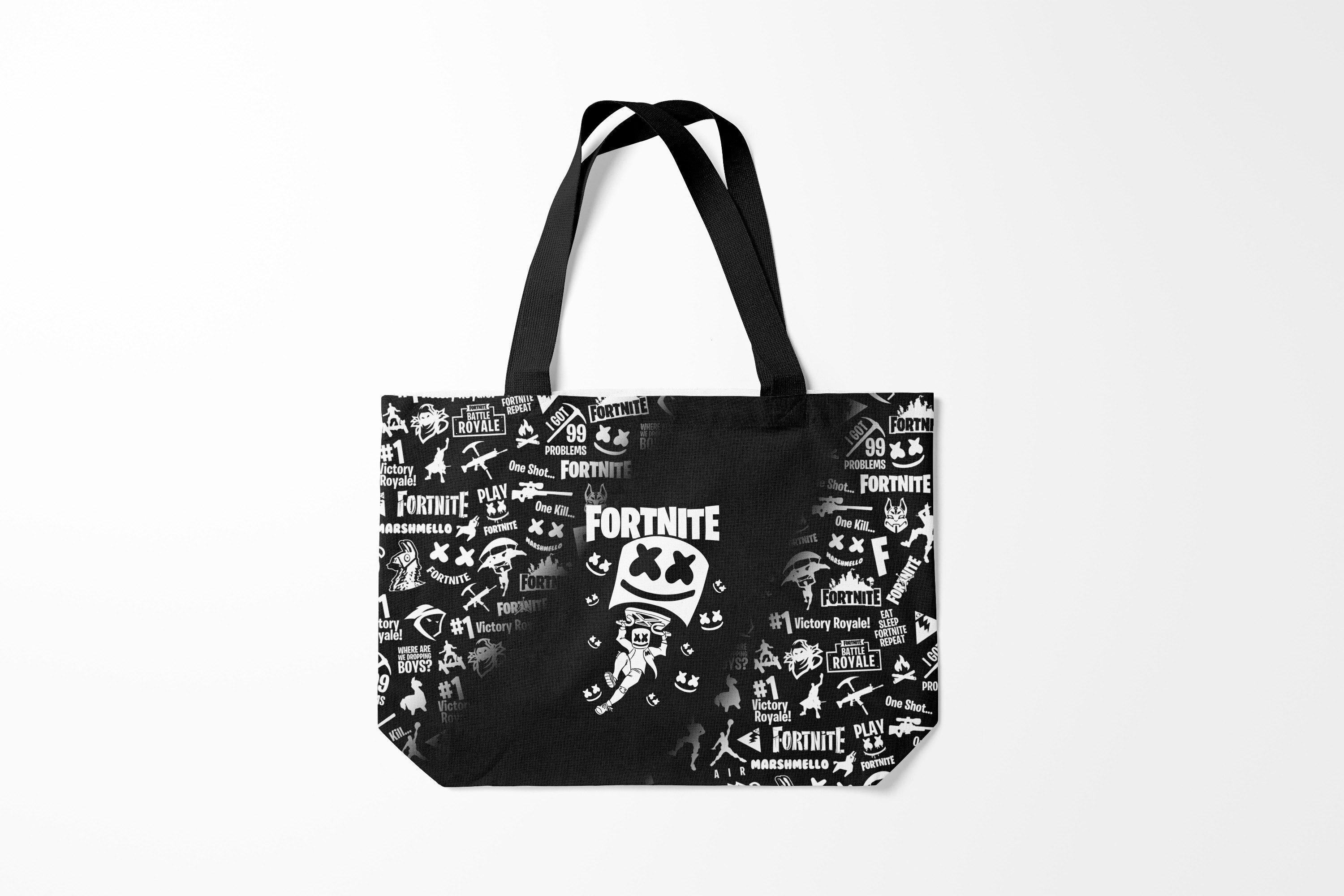 

Сумка шoппер унисекс Burnettie Fortnite MARSHMELLO, черный, Fortnite MARSHMELLO