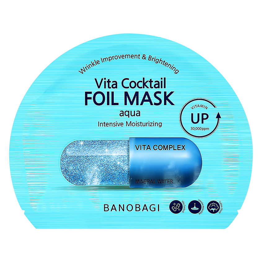 Маска для лица BANOBAGI VITA COCKTAIL увлажняющая 30 мл тканевая маска с витаминами elizavecca vita deep power ringer mask pack 5 шт