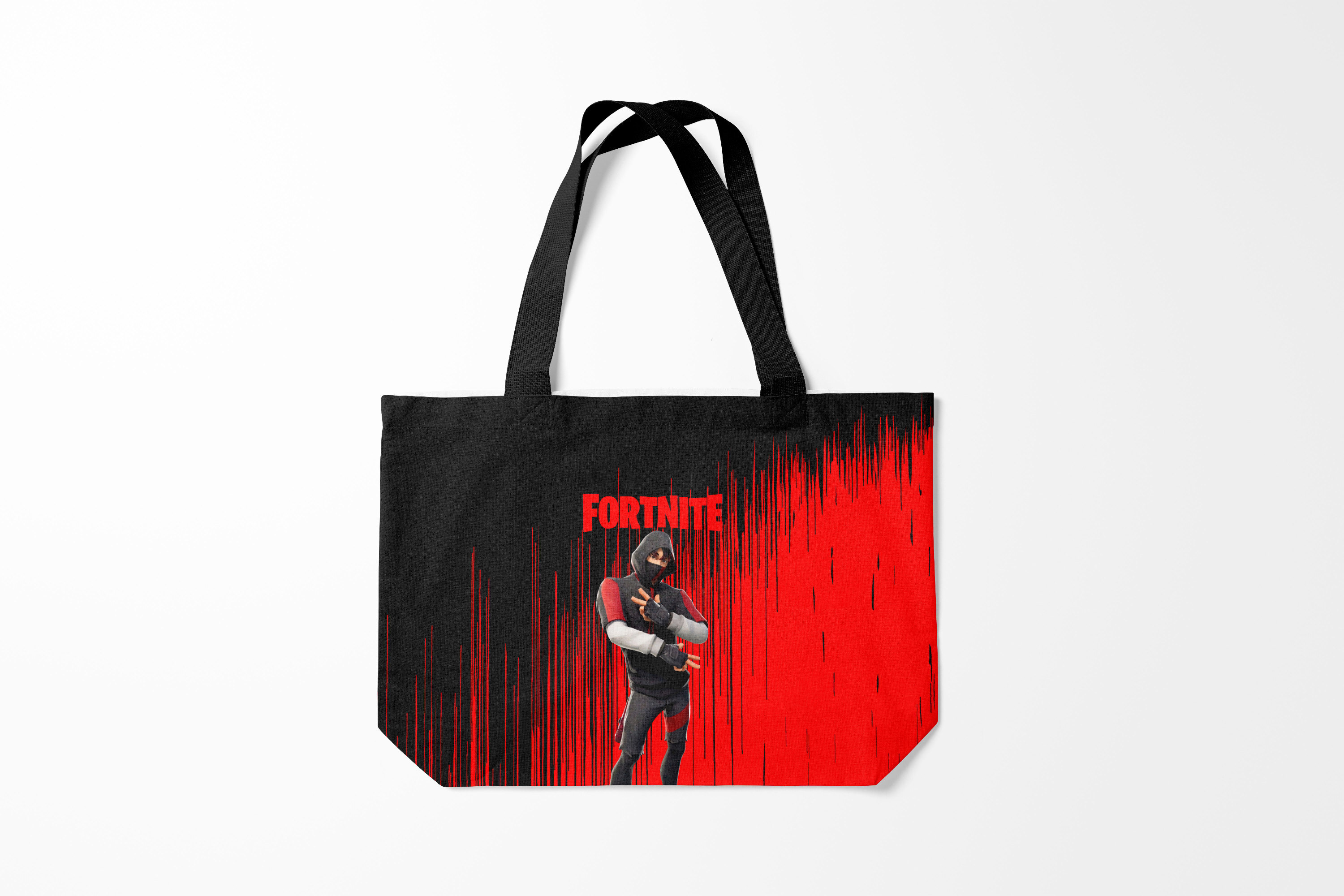 

Сумка шoппер унисекс Burnettie Fortnite Ikonik., черный; красный, Fortnite Ikonik.