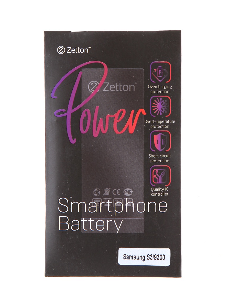 фото Аккумулятор zetton для samsung galaxy s3/9300 2100mah ztnbateblig6llu