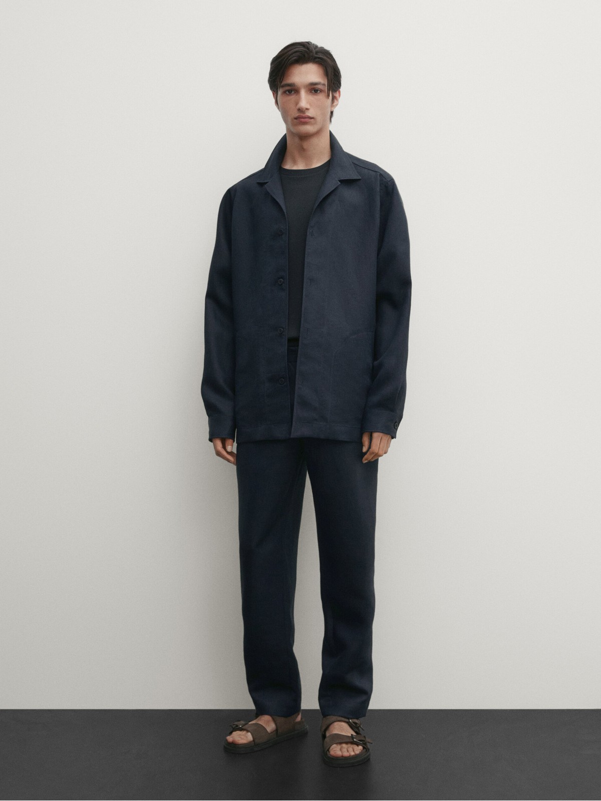 

Рубашка мужская Massimo Dutti 8117/838-I2024 синяя XL, Синий, 8117/838-I2024