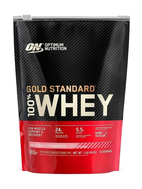 Протеин Optimum Nutrition 100% Whey Gold Standard, 454 г, strawberry