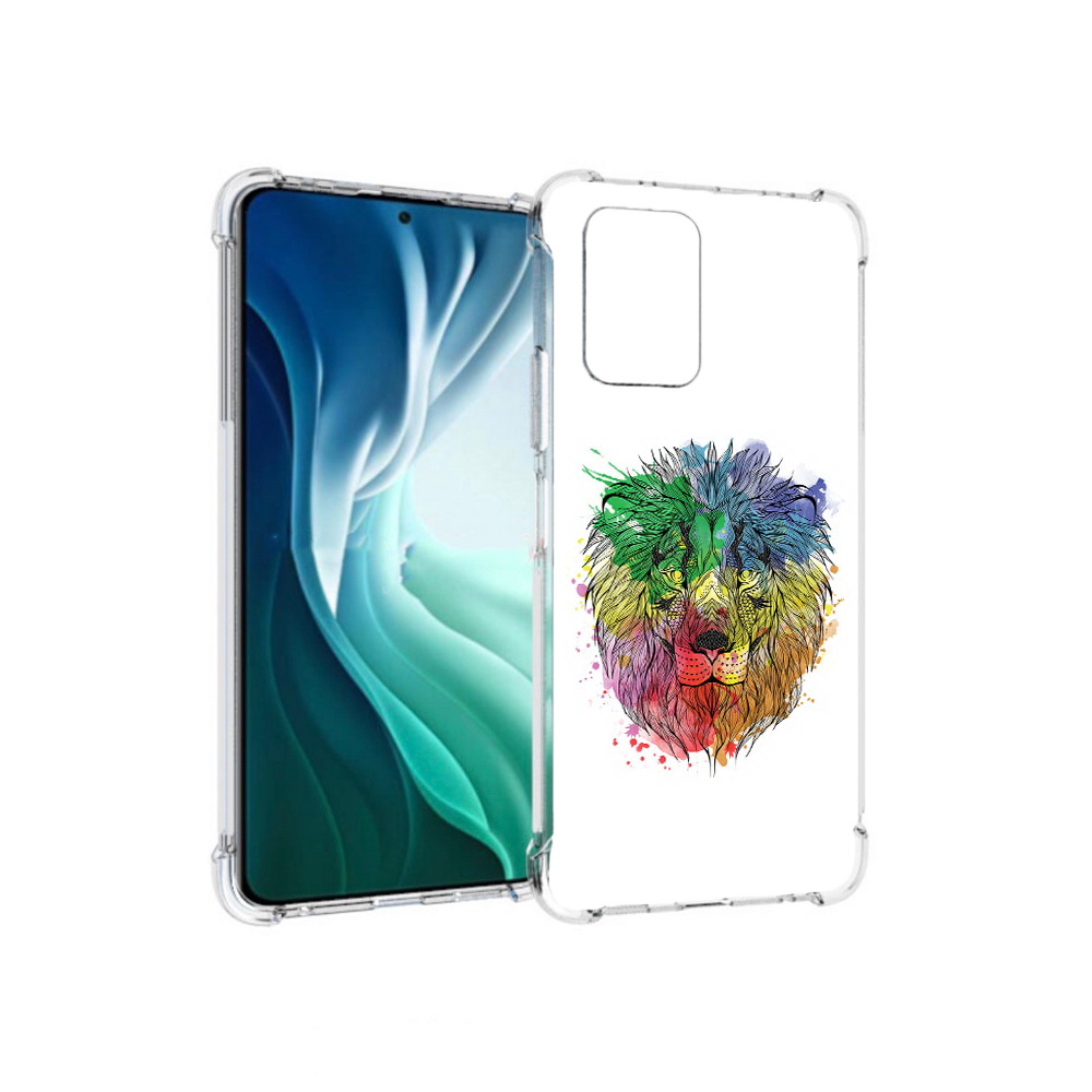 Чехол MyPads Tocco для Xiaomi Redmi Note 10 Pro 5G разноцветный гордый лев