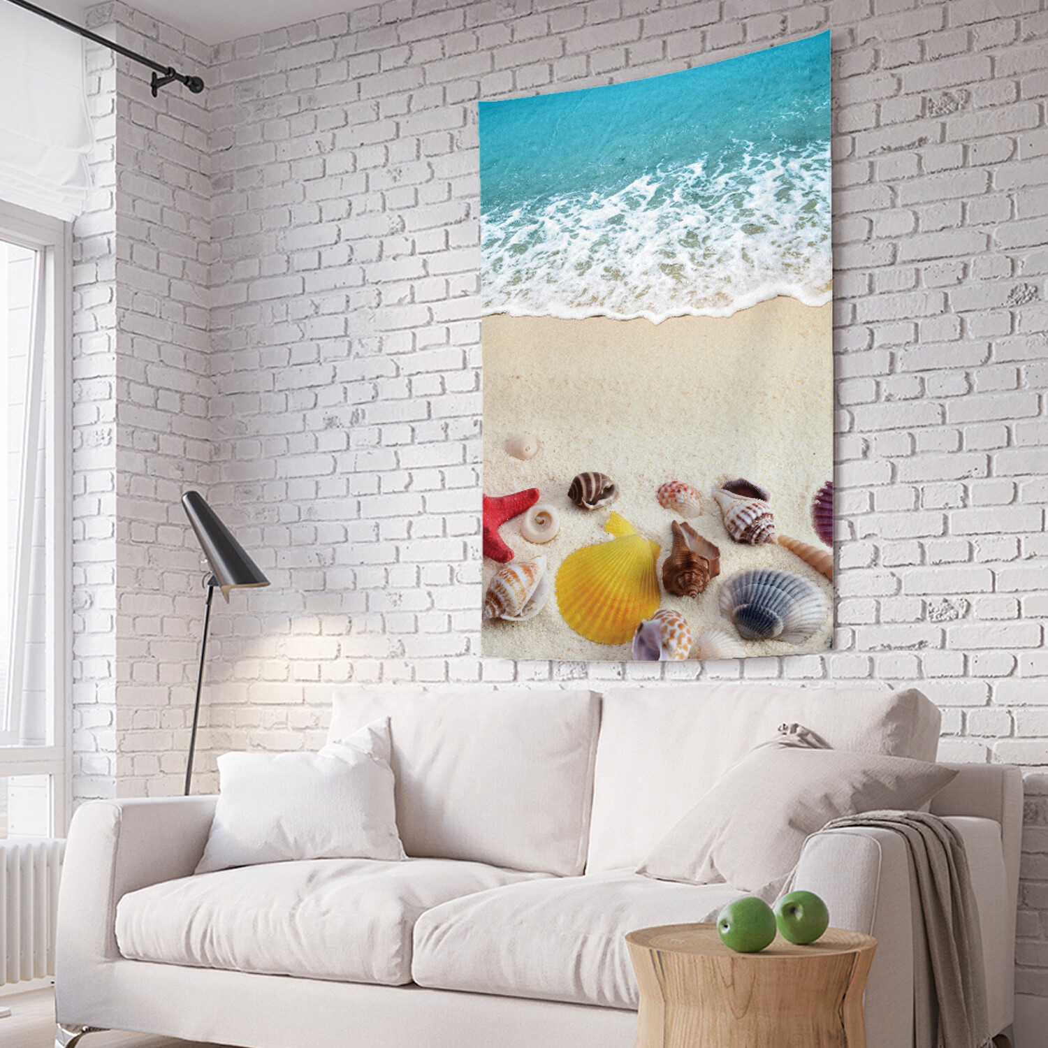

Вертикальное фотопанно на стену JoyArty Ракушки на песке пляжа 150x200 см, Ракушки на песке пляжа