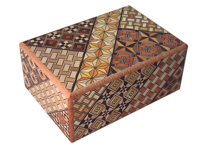 

Японская коробка с секретом Yosegi Japan Puzzle Box 120x85X50мм, 14 шагов NSZ-PB-008, NSZ-PB-008
