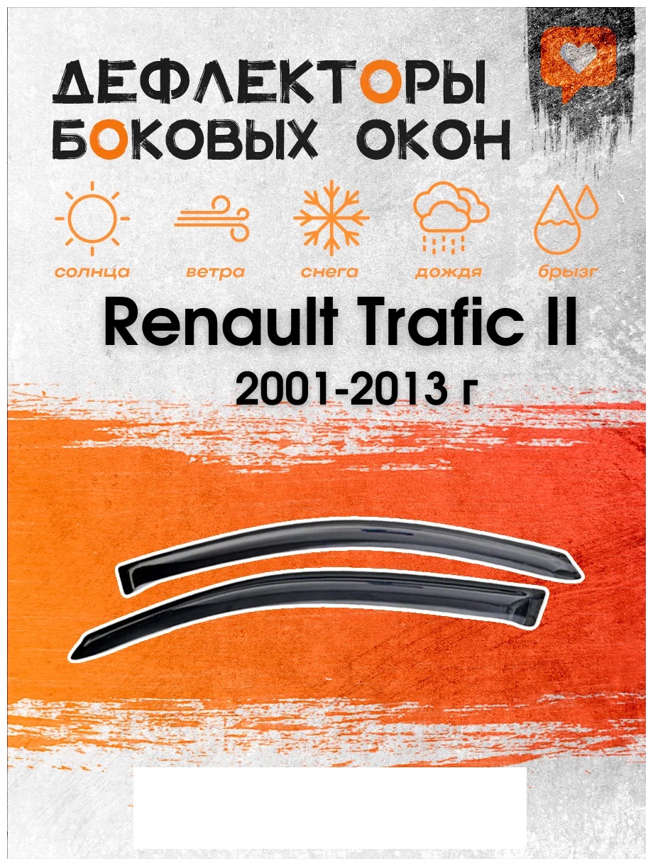 

Дефлектор двери (ветровик) с лого на Renault Trafic, Trafic