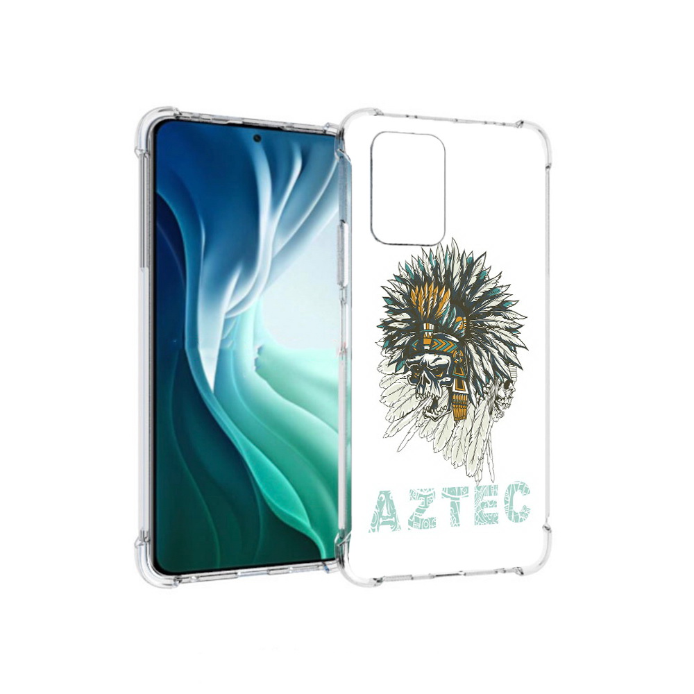 

Чехол MyPads Tocco для Xiaomi Redmi Note 10 Pro 5G скелет индеец (PT162244.283.602), Прозрачный, Tocco