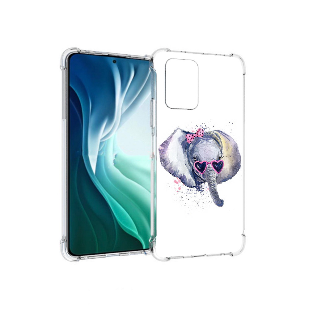 

Чехол MyPads Tocco для Xiaomi Redmi Note 10 Pro 5G слоник в очках (PT162244.283.608), Прозрачный, Tocco