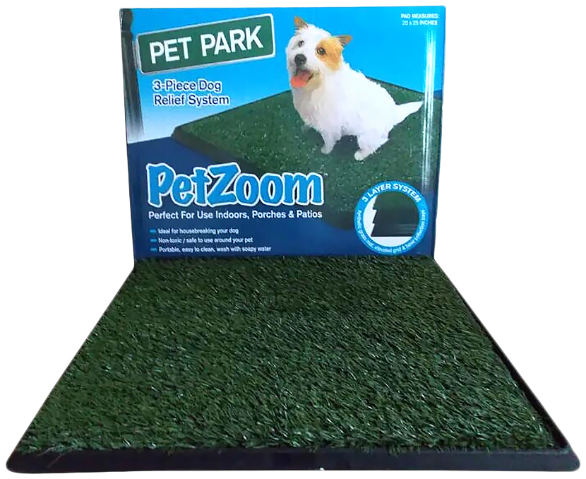фото Туалет для собак petzoom мелких и средних пород pet park с травкой