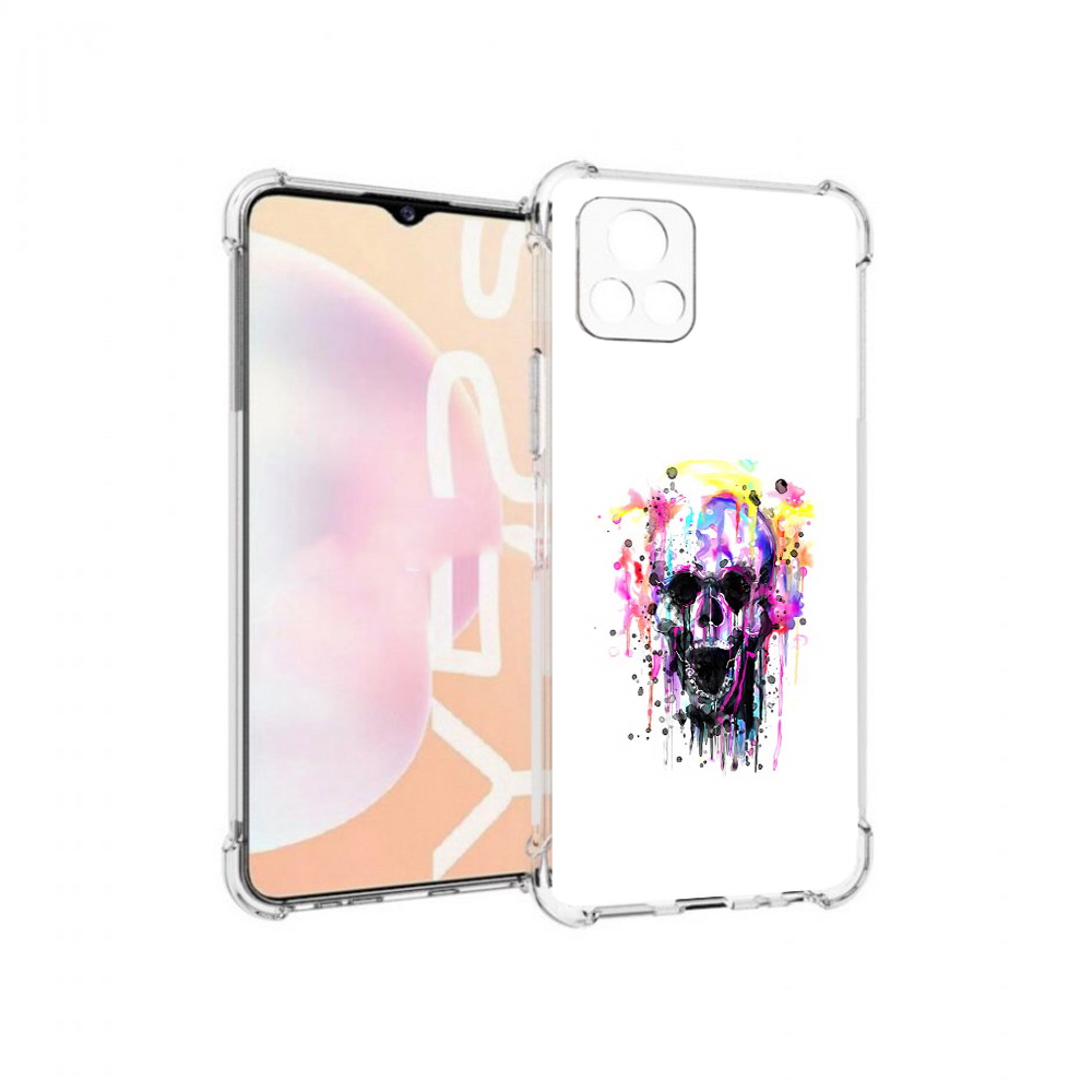 

Чехол MyPads Tocco для Vivo Y52s граффити череп, Прозрачный, Tocco