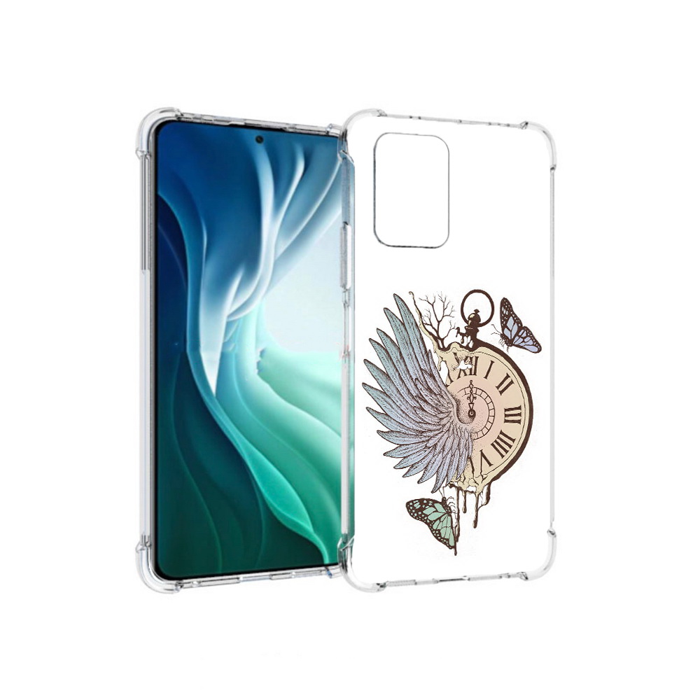 Чехол MyPads Tocco для Xiaomi Redmi Note 10 Pro 5G страинные часы с крылом