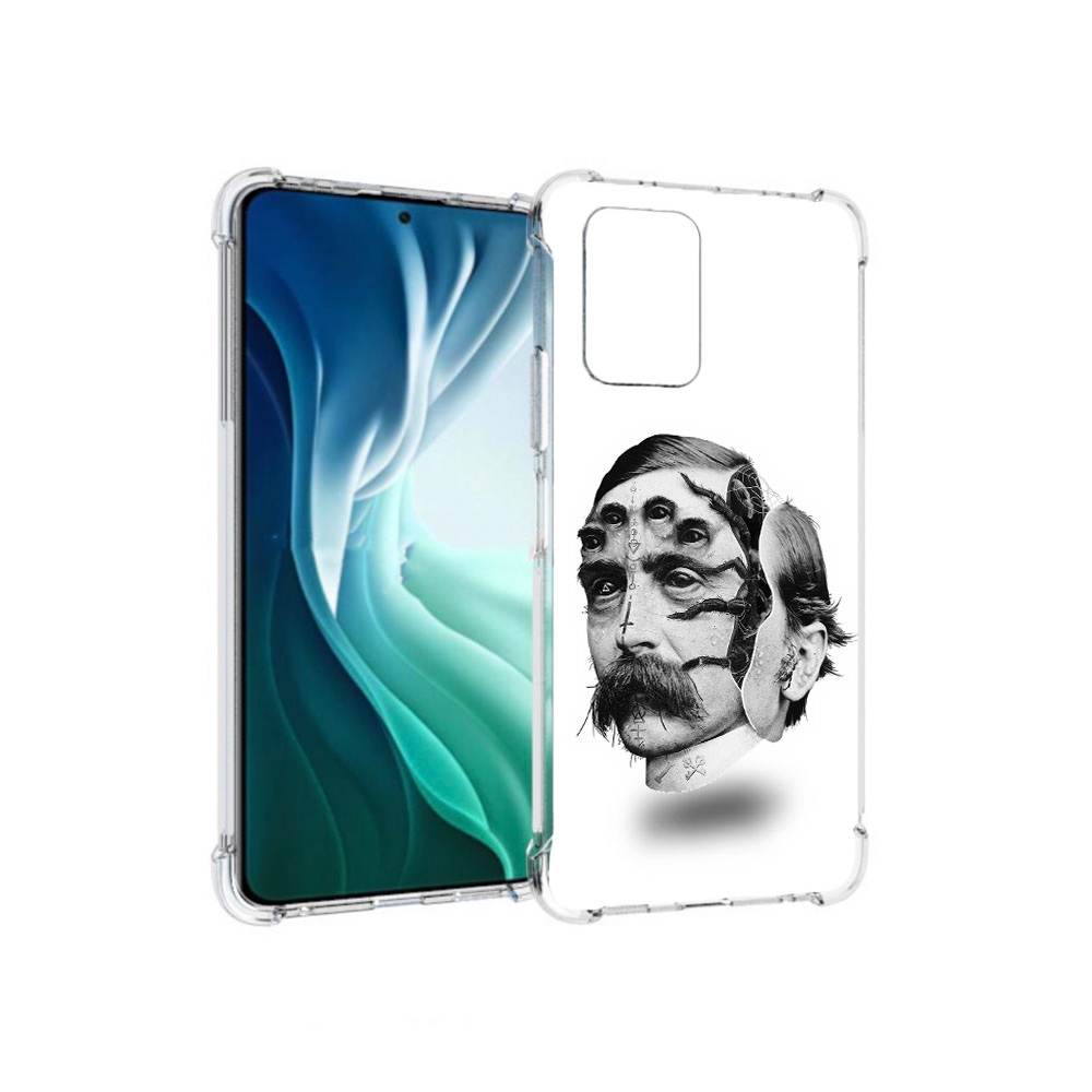 Чехол MyPads Tocco для Xiaomi Redmi Note 10 Pro 5G страшное лицо мужчины