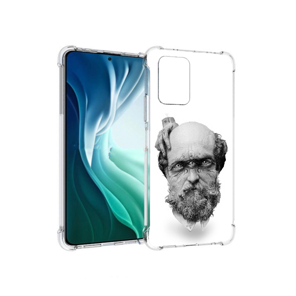 Чехол MyPads Tocco для Xiaomi Redmi Note 10 Pro 5G страшный бородатый мужчина абстракция