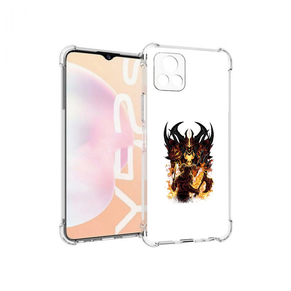 

Чехол MyPads Tocco для Vivo Y52s демон shadow fiend, Прозрачный, Tocco