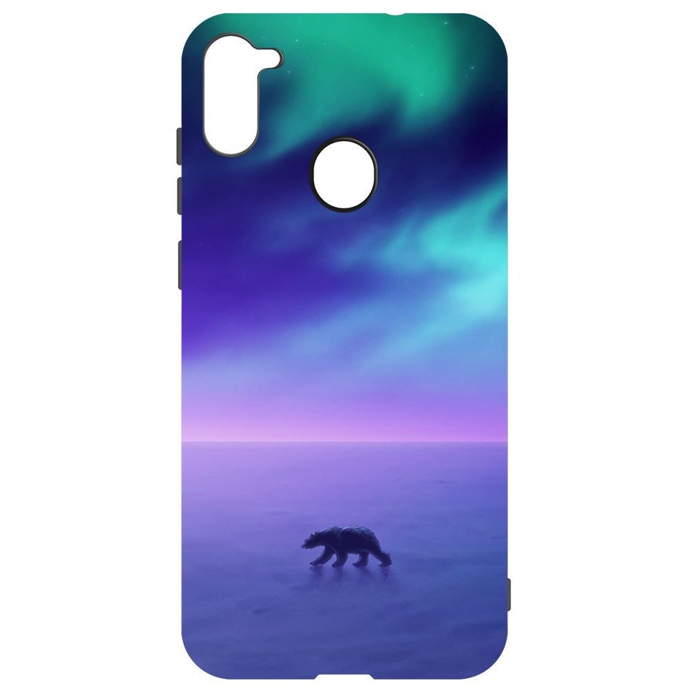 

Чехол-накладка Krutoff Софт Кейс Северное Сияние для Samsung Galaxy A11 (A115) черный