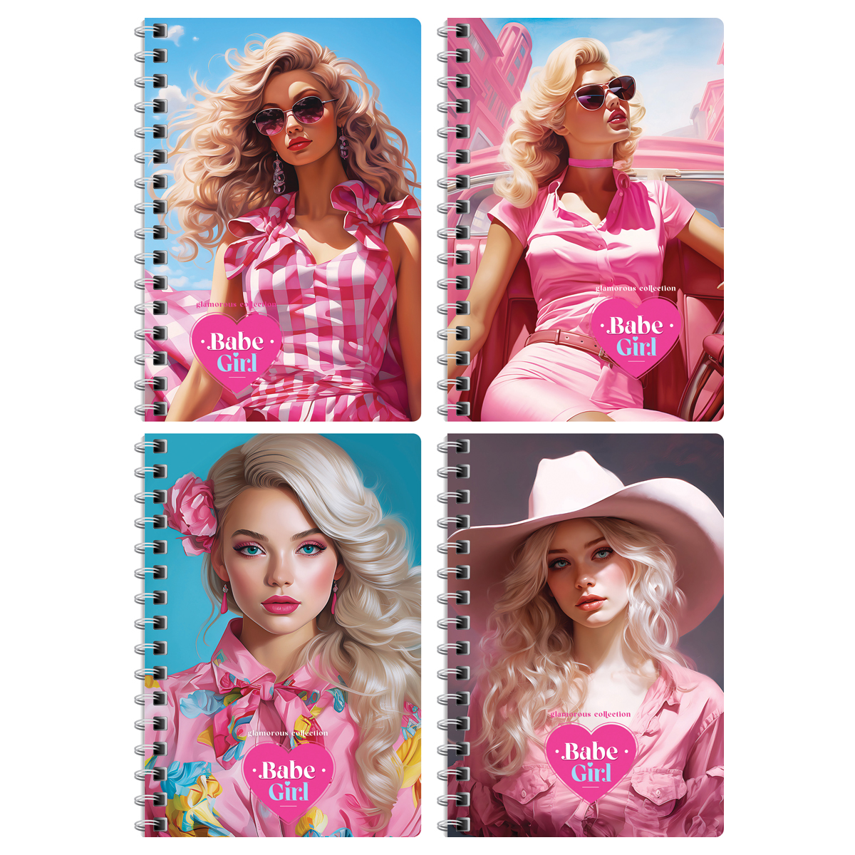 

Блокнот BG Pink girls, A6 80 листов, 4 шт в упаковке