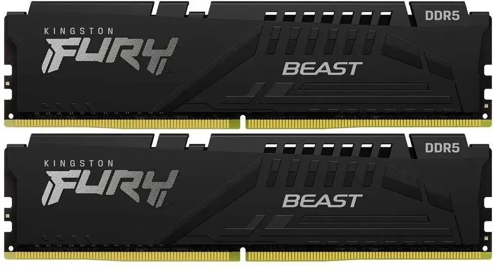 

Оперативная память Kingston 64GB, DDR5, 6000 МГц, Fury Beast, Black, KF560C40BBK2-64