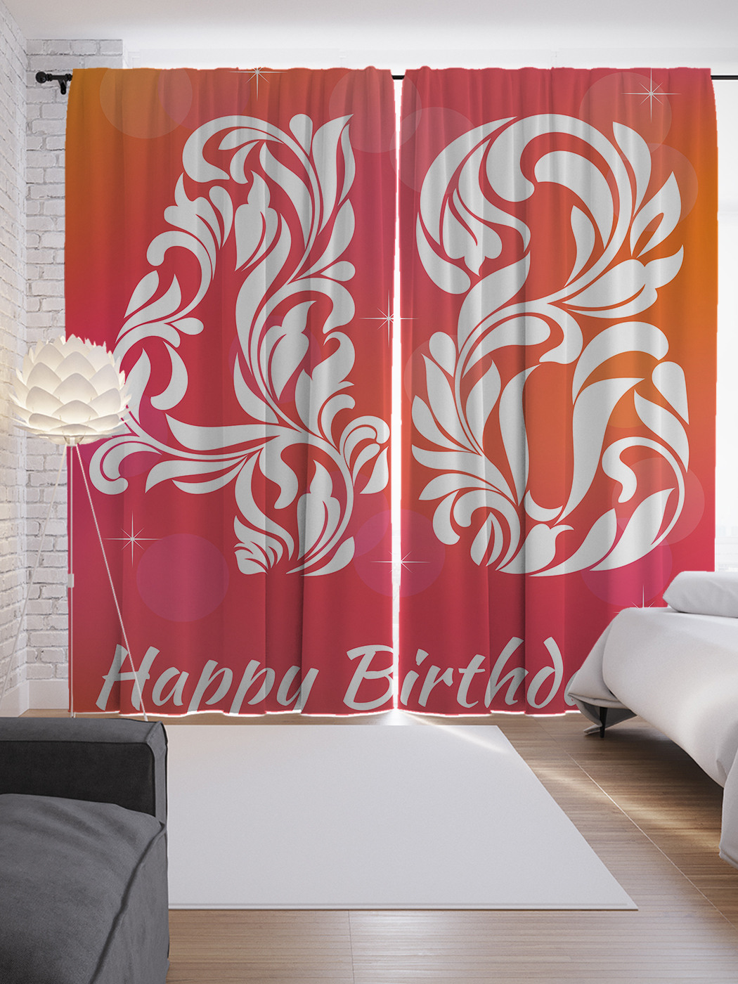 

Шторы JoyArty с фотопечатью "Узоры с надписью" из сатена, 290х265 см, Узоры с надписью