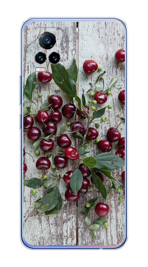

Чехол на Vivo V21e 4G "Вишня", Бордовый;зеленый;серый, 264550-1