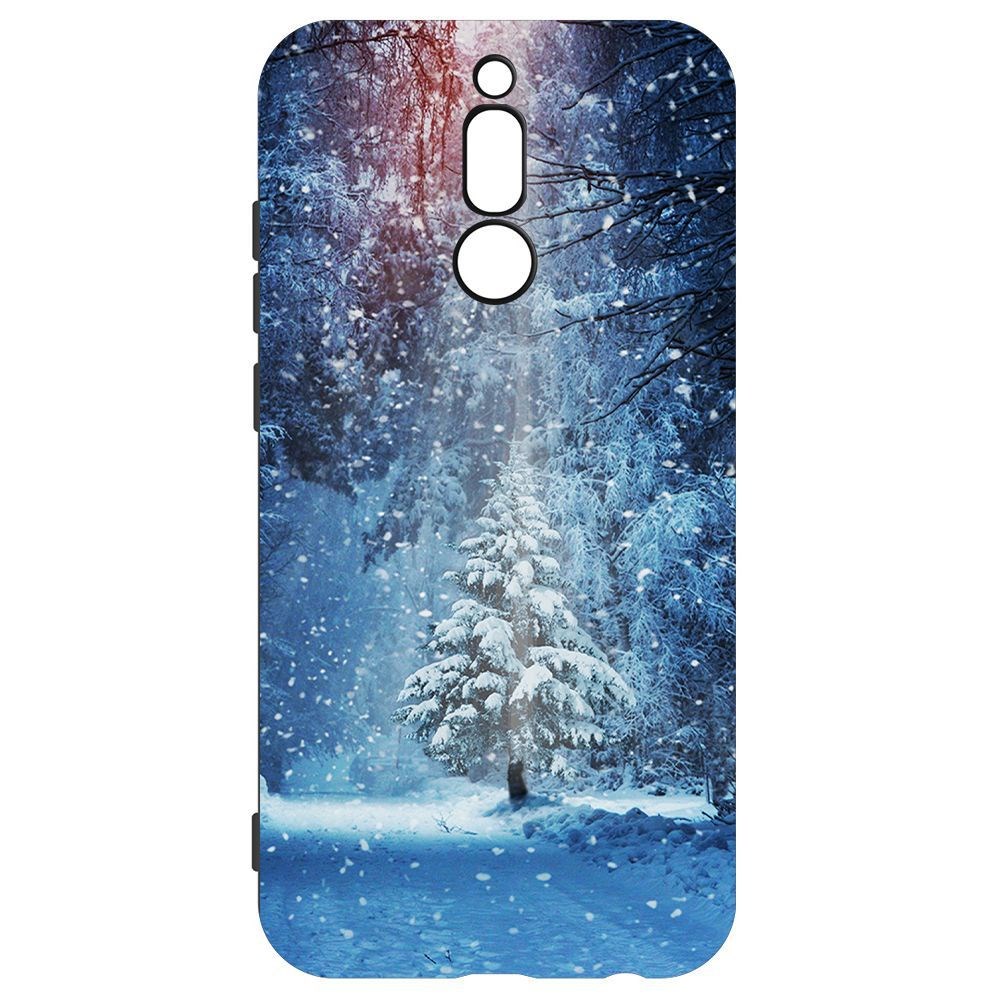 

Чехол-накладка Krutoff Софт Кейс Лесная ель для Xiaomi Redmi 8 черный