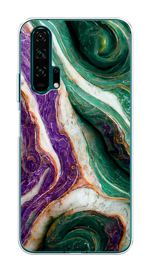 

Чехол на Honor 20 Pro "Фиолетово-зеленый мрамор", Зеленый;фиолетовый, 69350-1