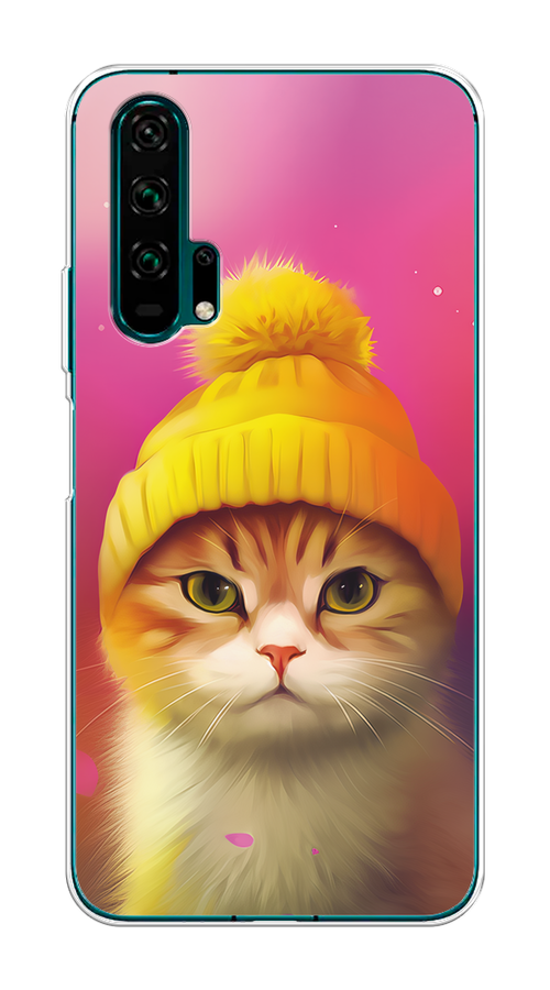 

Чехол на Honor 20 Pro "Котик в шапочке", Розовый;желтый;бежевый, 69350-1