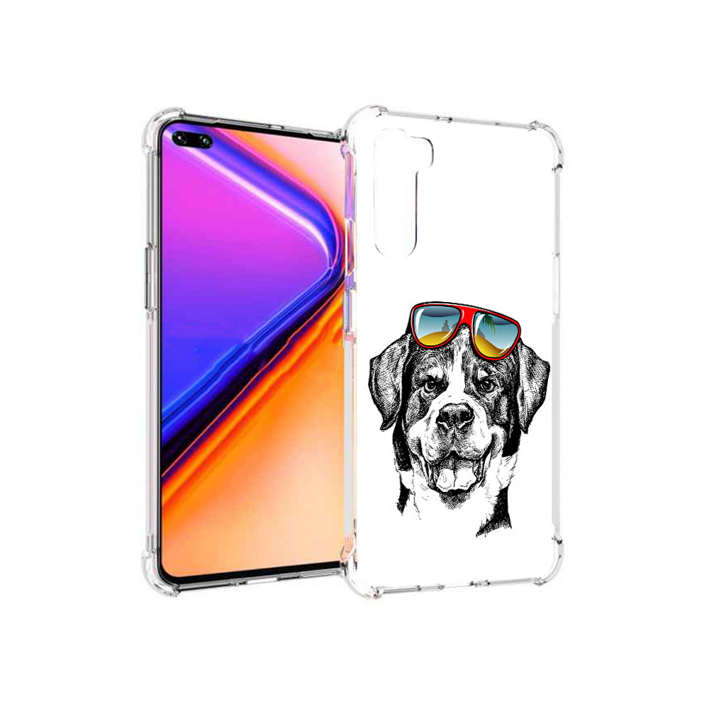 

Чехол MyPads Tocco для OnePlus Nord счастливая собака (PT227045.136.631), Прозрачный, Tocco