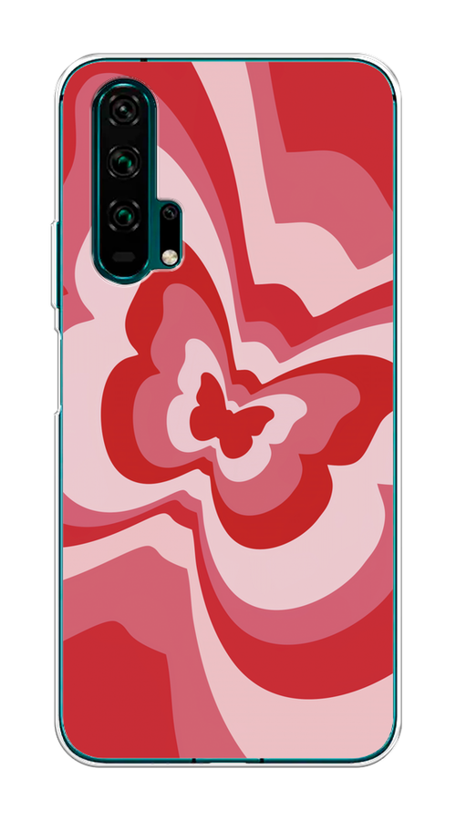 

Чехол на Honor 20 Pro "Бабочка в стиле хиппи", Красный;розовый, 69350-1