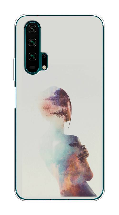 

Чехол на Honor 20 Pro "Девушка-лес", Розовый;голубой;серый, 69350-1