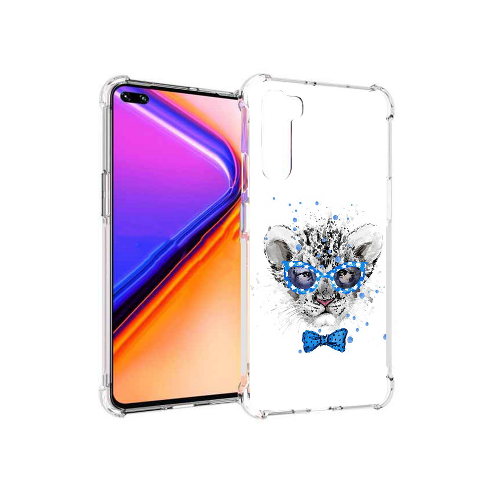 

Чехол MyPads Tocco для OnePlus Nord тигренок с бабочкой (PT227045.136.642), Прозрачный, Tocco