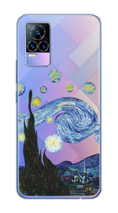 

Чехол на Vivo V21e 4G "Ночь Ван Гога", Голубой;синий;черный, 264550-1