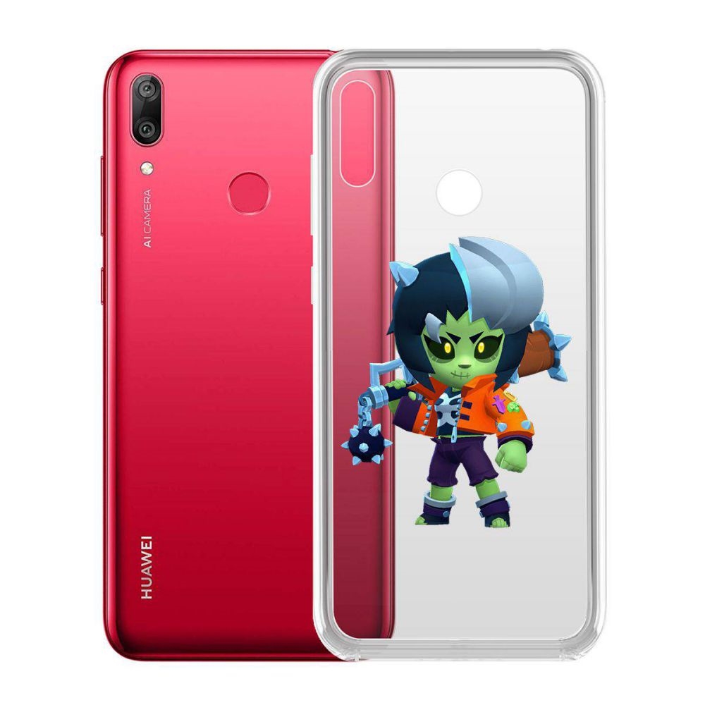 

Чехол-накладка Brawl Stars-ЗомБиби для Huawei Y7 (2019), Прозрачный