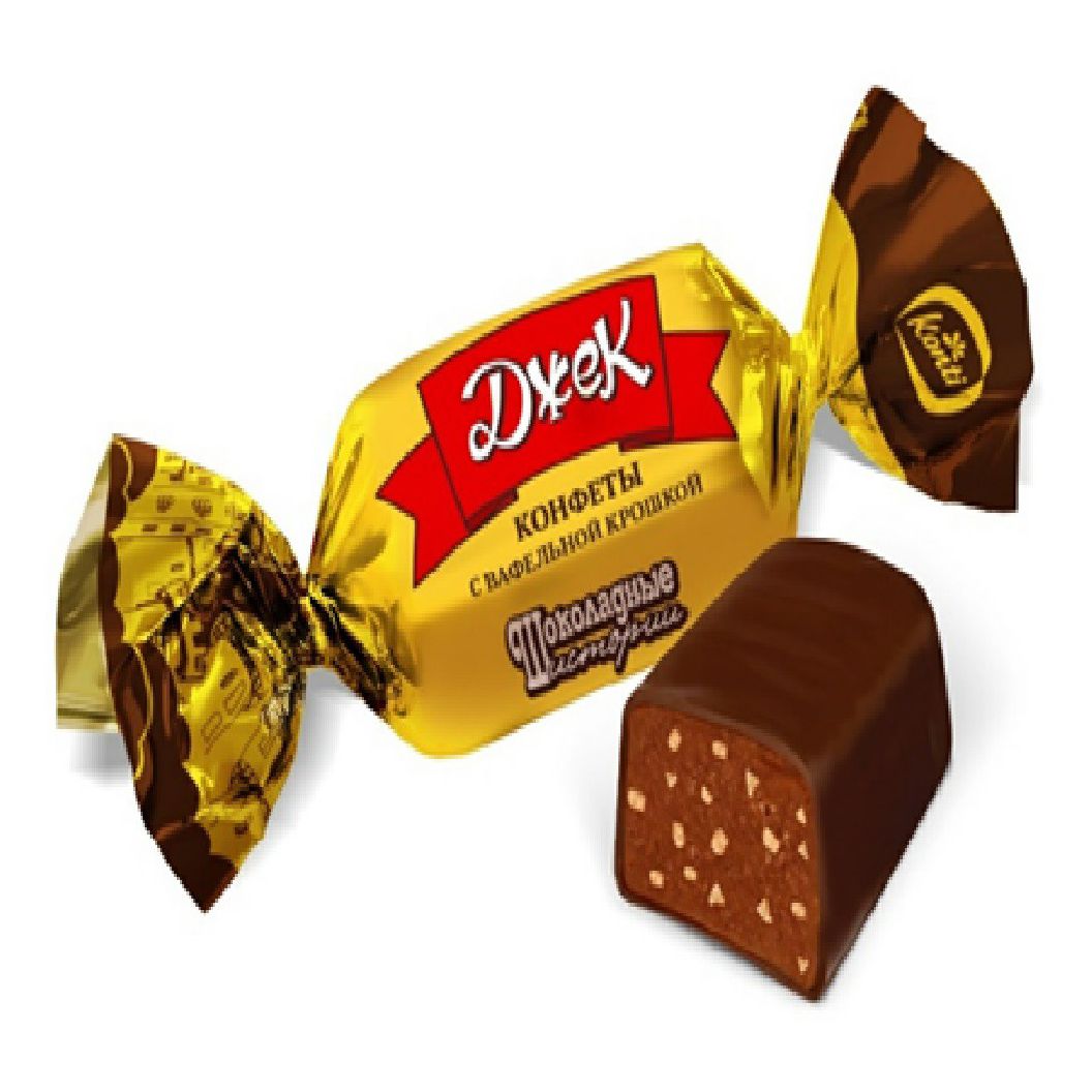 Шоколадные конфеты Konti Шоколадные истории Джек с вафельной крошкой
