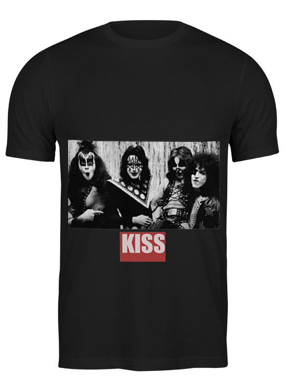 

Футболка мужская Printio kiss (черная). черная M, Черный, "kiss" (черная).