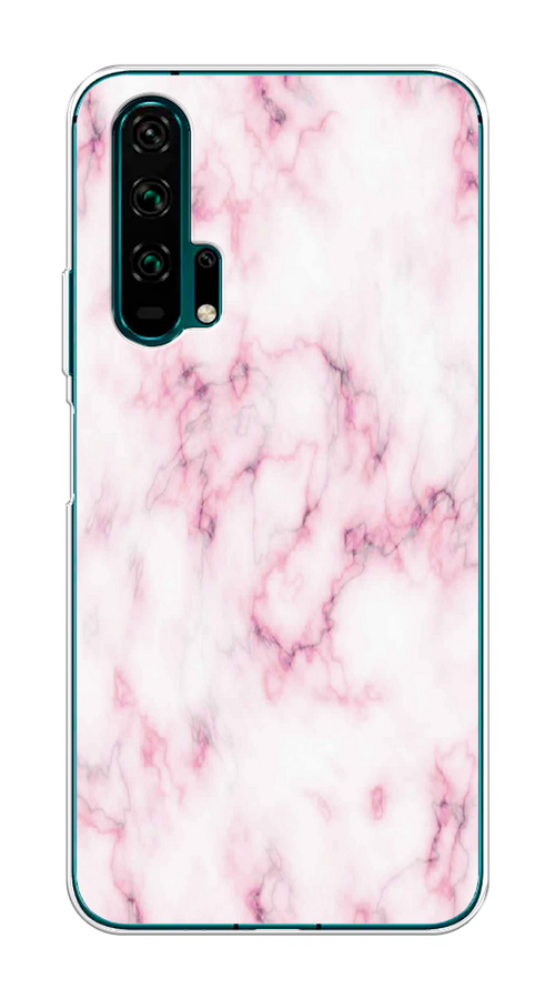 

Чехол на Honor 20 Pro "Мрамор с розовым", Белый;розовый, 69350-1